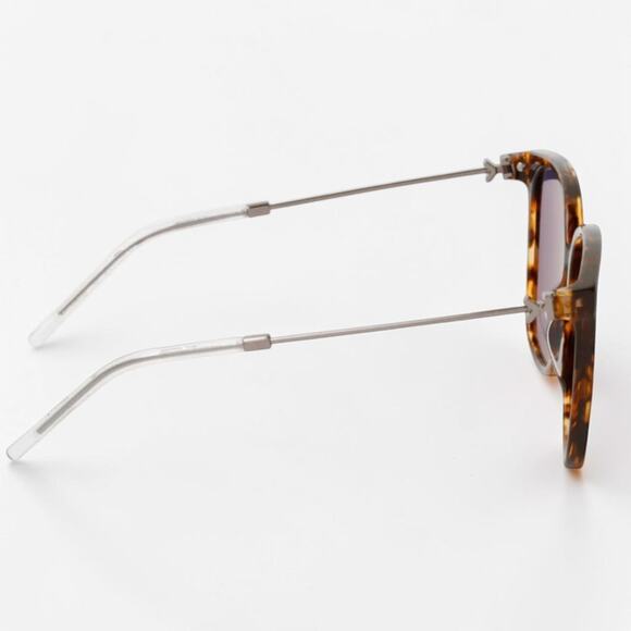 Kenzo Havana Tortoise Square Sunglasses Blue Gray Lens Slim Arms Italy UV400 NWT main image 6